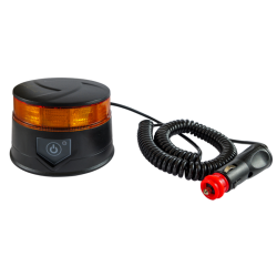 Lampeggiante magnetico LED a batteria 12-24V, 19W, IP67, 30 LED. Autonomia batteria 6,5 ore.