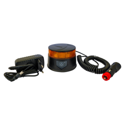 Lampeggiante magnetico LED a batteria 12-24V, 19W, IP67, 30 LED. Autonomia batteria 6,5 ore.