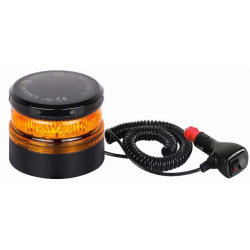 Lampeggiante mini a LED 12-24V, 12W, IP67, 8 LED. Fissaggio magnatico o a ventosa.