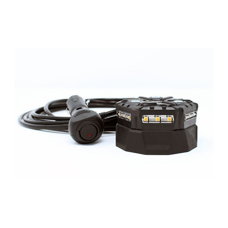 Lampeggiante a LED 12V, base magnetica, 36 LED, IP67.