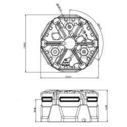 Lampeggiante a LED 12V, base magnetica, 36 LED, IP67.