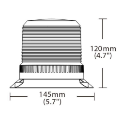Lampeggiante LED base piana 10-110V DC
