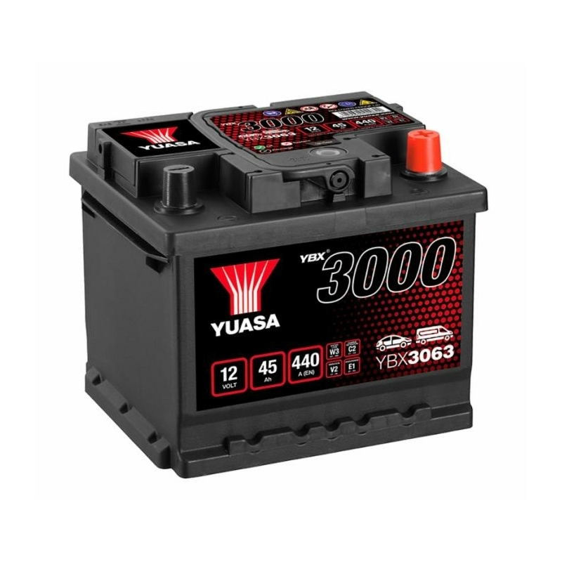BATTERIA YUASA 12V 45AH 440A 207X175X175 DX