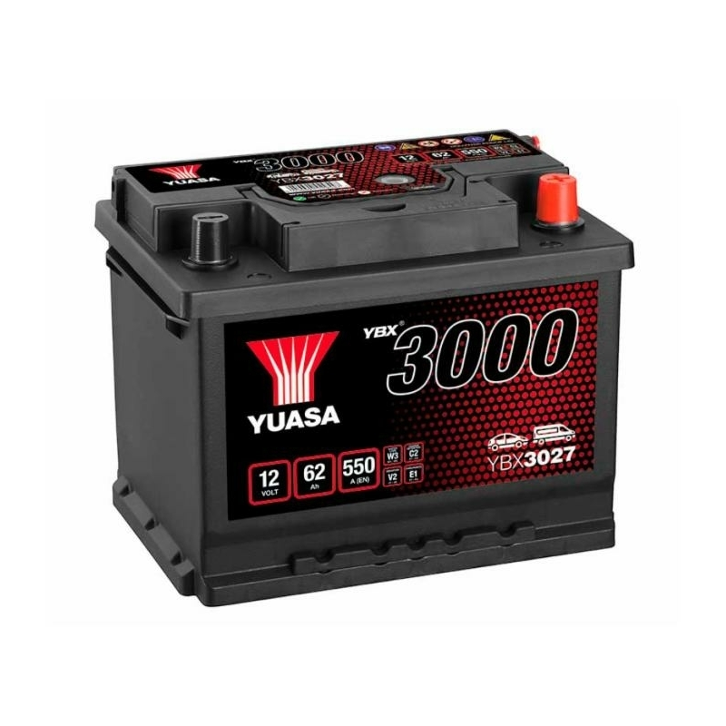 BATTERIA YUASA 12V 62AH 550A 243X175X190 DX