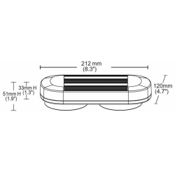 Barra a LED magnetica 12-24V DC 48W