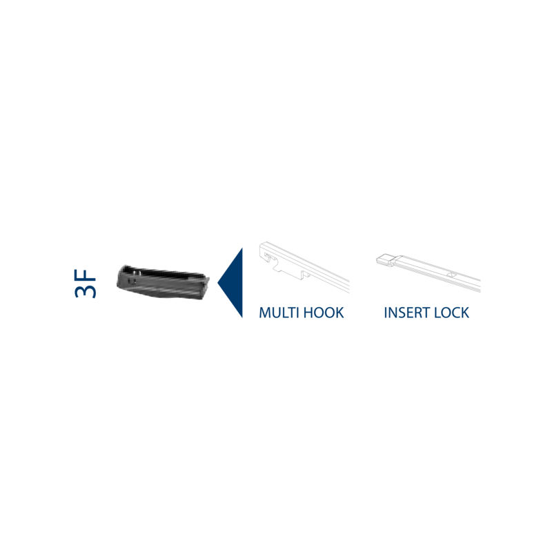 SPAZZOLA TERGICRISTALLI CLEANTECH A LAMA PIATTA 500 MM