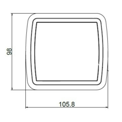 Fanale posteriore LED dx/sx 13,5V 105,6x36,4x 97,9 mm