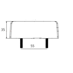 Fanale posteriore LED dx/sx 13,5V 105,6x36,4x 97,9 mm