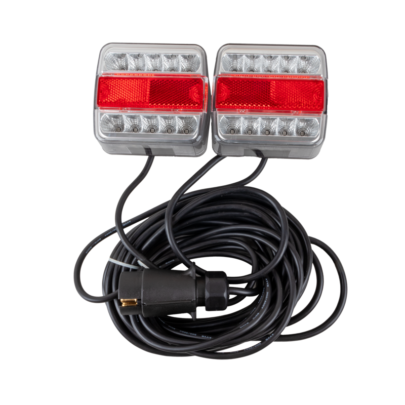 KIT LUCI POSTERIORI LED CON MAGNETE, CAVI 7,5 M + 2,5 M