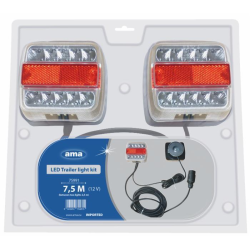 KIT LUCI POSTERIORI LED CON MAGNETE, CAVI 12 M + 4 M