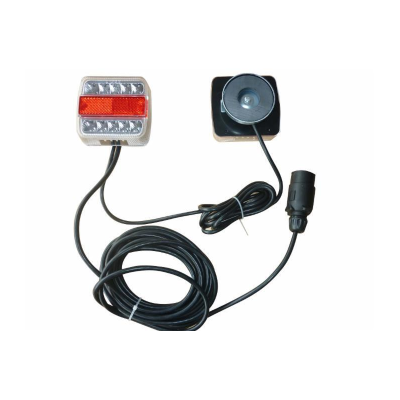 KIT LUCI POSTERIORI LED CON MAGNETE, CAVI 12 M + 4 M
