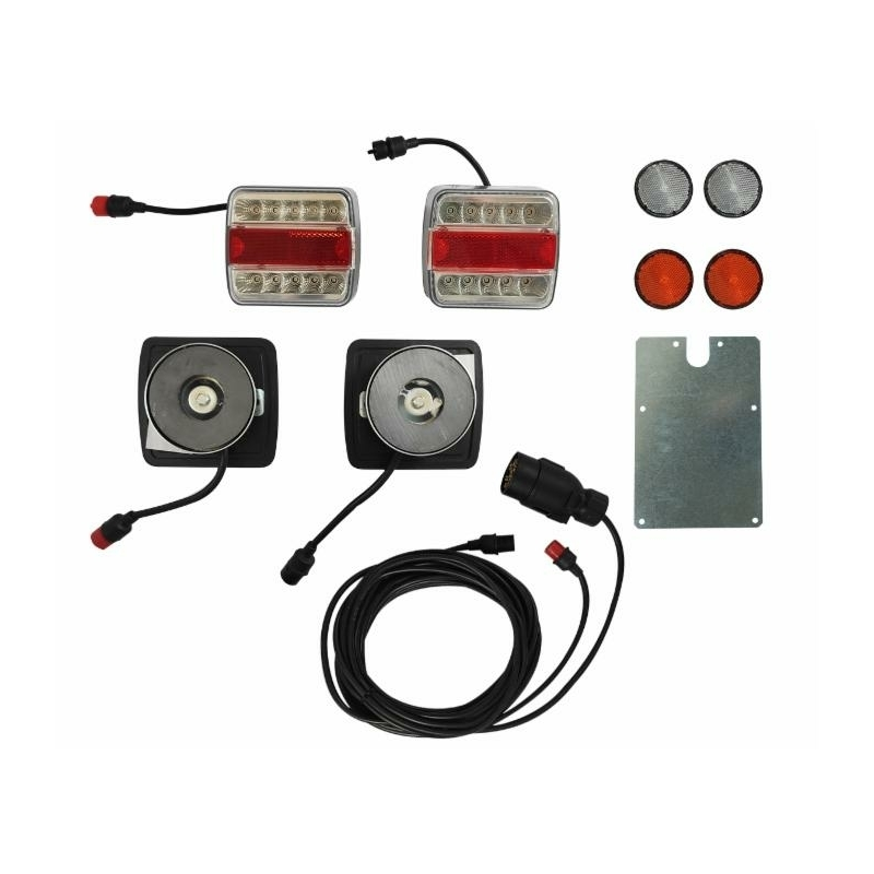 KIT LUCI POSTERIORI LED CON MAGNETE, CAVO 7,6 M + 2,5 M CON CAVI CONNETTORIZZATI SEPARABILI