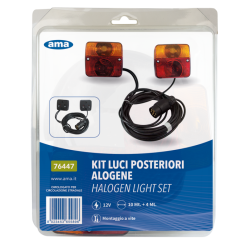 KIT LUCI POSTERIORI ALOGENE, CAVI 10 M + 4 M