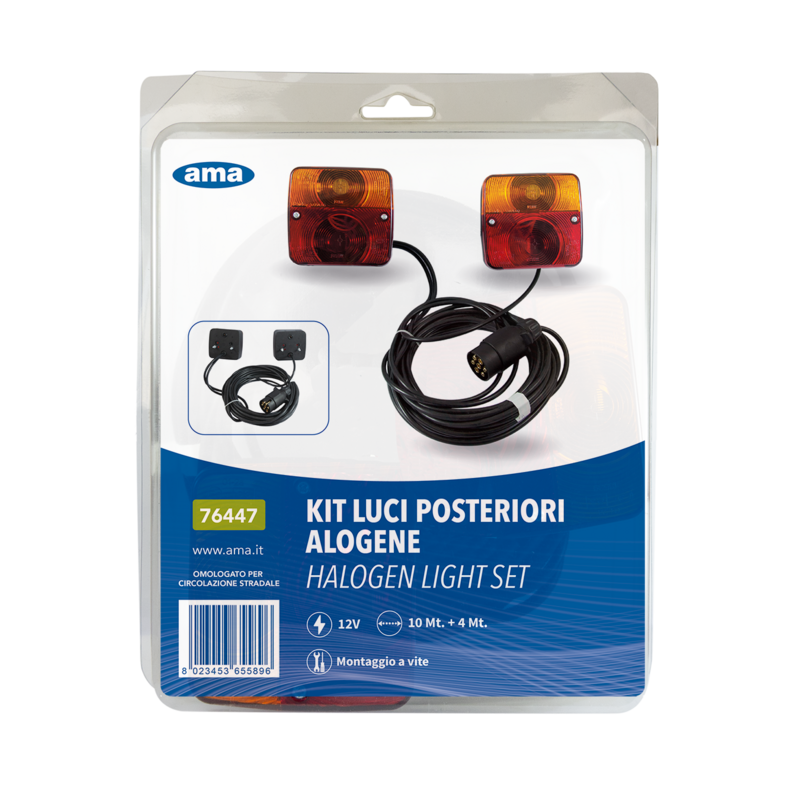 KIT LUCI POSTERIORI ALOGENE, CAVI 10 M + 4 M