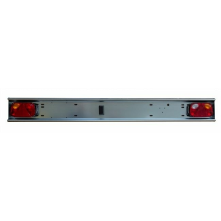 Paraurto fisso  in ferro pre-zincato 2200 mm con fanali posteriori e luce targa 12V alogeni.