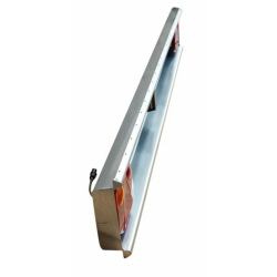 Paraurto fisso  in ferro pre-zincato 2200 mm con fanali posteriori e luce targa 12V alogeni.