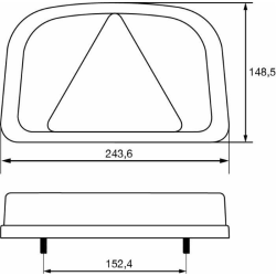 Fanale posteriore LED dx 12V 243,6x48x148,5 mm