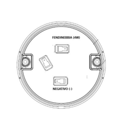 Fanale posteriore fendinebbia LED 9-34V Ø 140 mm