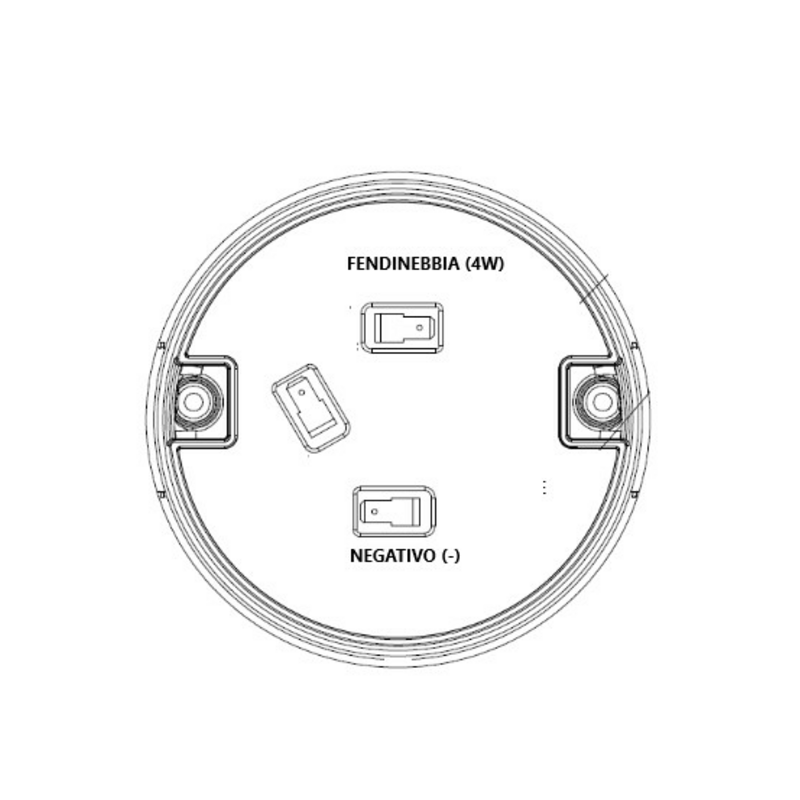 Fanale posteriore fendinebbia LED 9-34V Ø 140 mm