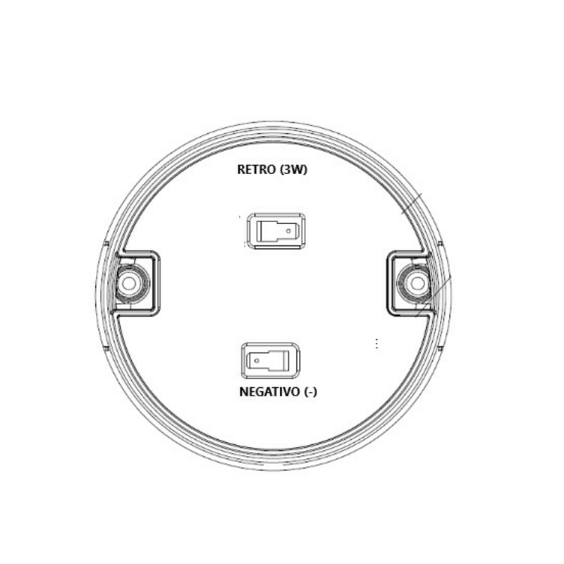 Fanale posteriore retromarcia LED 9-34V Ø 140 mm