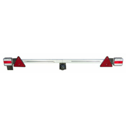 Barra regolabile 1400 ÷ 2100 mm con fanali posteriori 12V a LED e triangoli rifrangenti