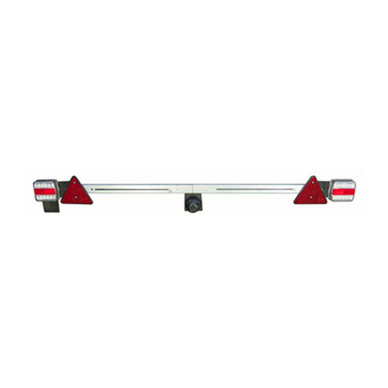 Barra regolabile 1400 ÷ 2100 mm con fanali posteriori 12V a LED e triangoli rifrangenti