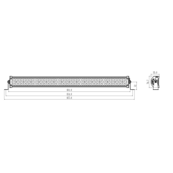 Barra a LED 10-48V, 16200 LM, 180W, Raggio COMBO (ampio e lungo), 60 LED
