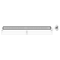 Barra a LED 10-48V, 21600 LM, 240W, Raggio COMBO (ampio e lungo), 80 LED