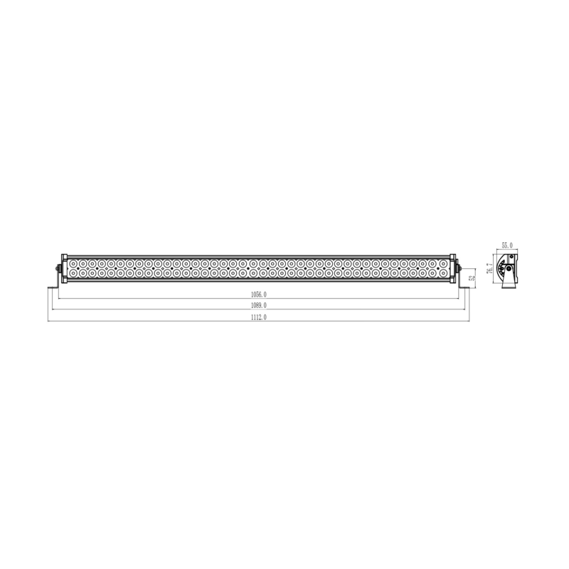 Barra a LED 10-48V, 21600 LM, 240W, Raggio COMBO (ampio e lungo), 80 LED