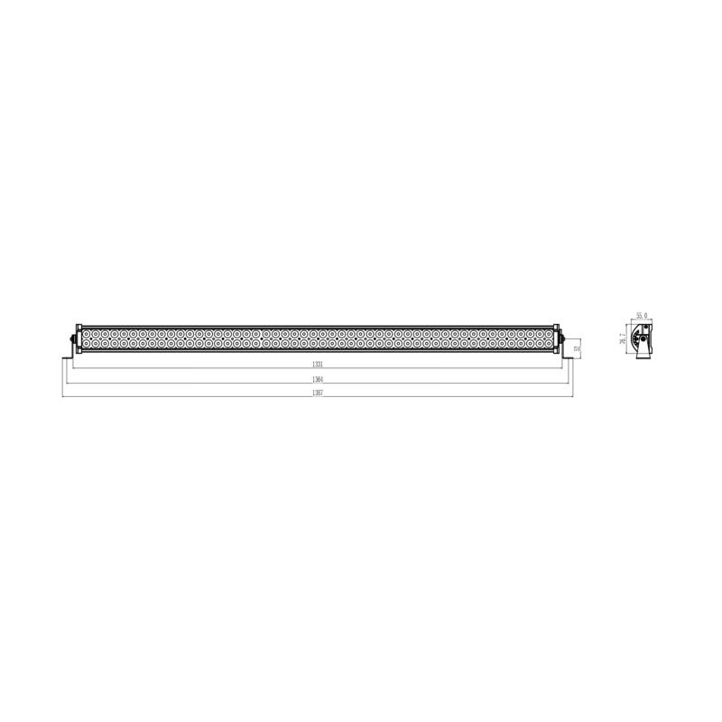 Barra a LED 10-48V, 27000 LM, 300W, Raggio COMBO (ampio e lungo), 100 LED
