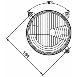 PROIETTORE ASIMMETRICO 3 VITI  Ø 140 MM