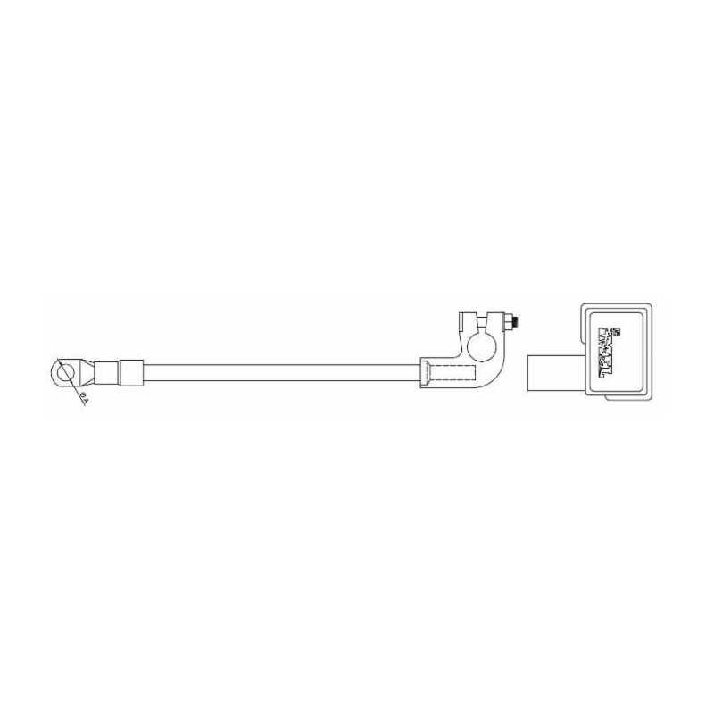 CAVO BATTERIA SEZ. 35MM² LUNGHEZZA 500 MM MORSETTO POSTIVO OCCHIELLO Ø 10 MM