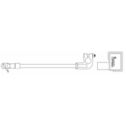 CAVO BATTERIA LUNGHEZZA 1500 MM, SEZ 50 MM² , MORSETTO NEGATIVO, OCCHIELLO Ø 10,5 MM