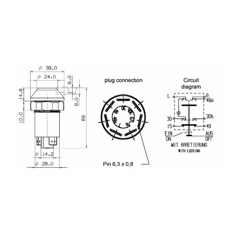 PULSANTE PNEUTRON 24V EMERGENZA