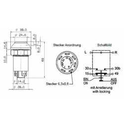 PULSANTE PNEUTRON 12V FRENO PARCHEGGIO