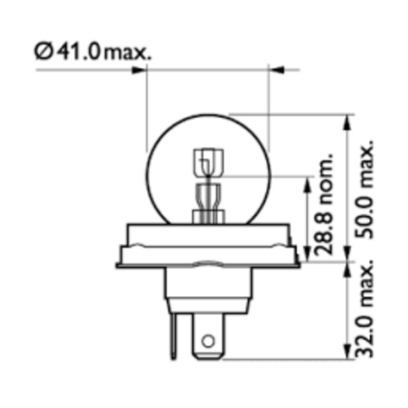 Lampadina alogena R2 24V 55/50W P45t