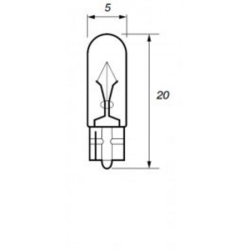 Lampadina alogena 12V 1,2W W2X4,6d T5