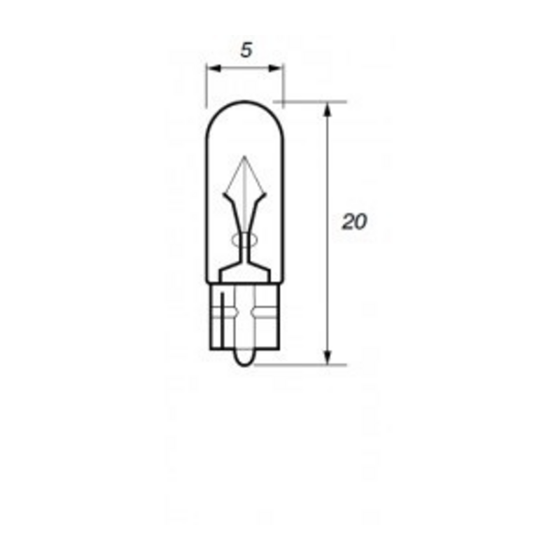 Lampadina alogena 12V 1,2W W2X4,6d T5