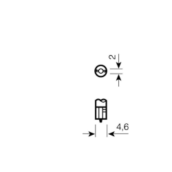 Lampadina alogena 12V 1,2W W2X4,6d T5