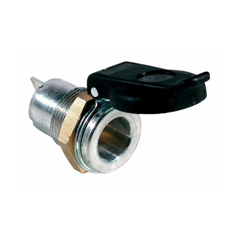 Presa bipolare 12-24V in alluminio con coperchio