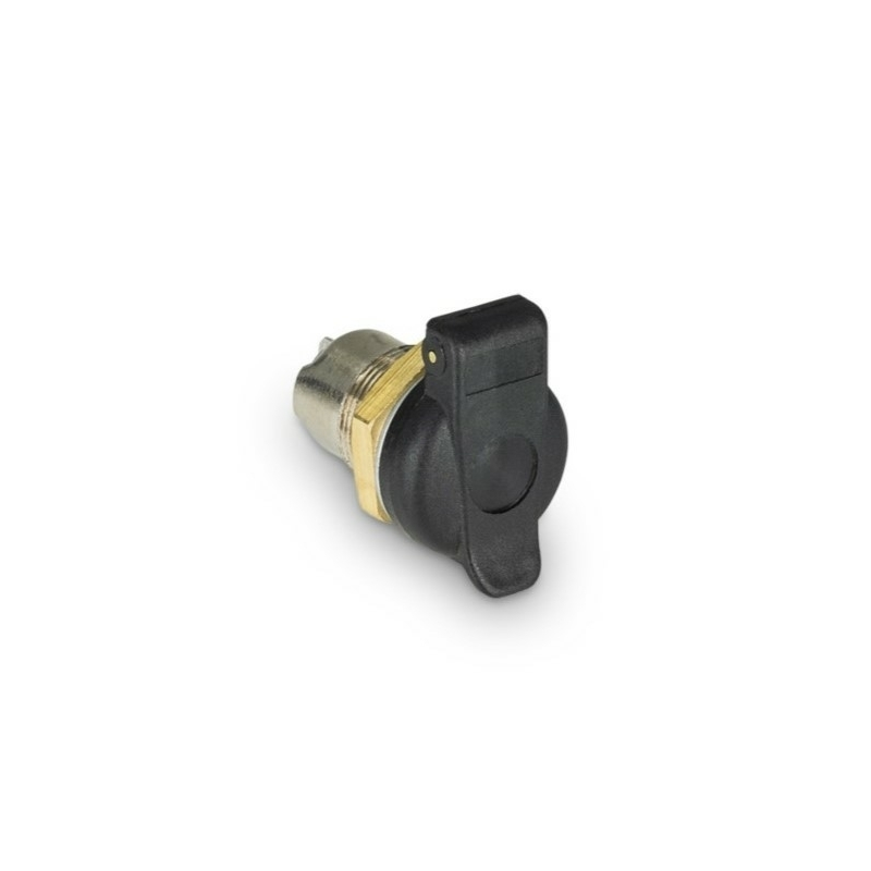 Presa bipolare 12-24V in alluminio con coperchio