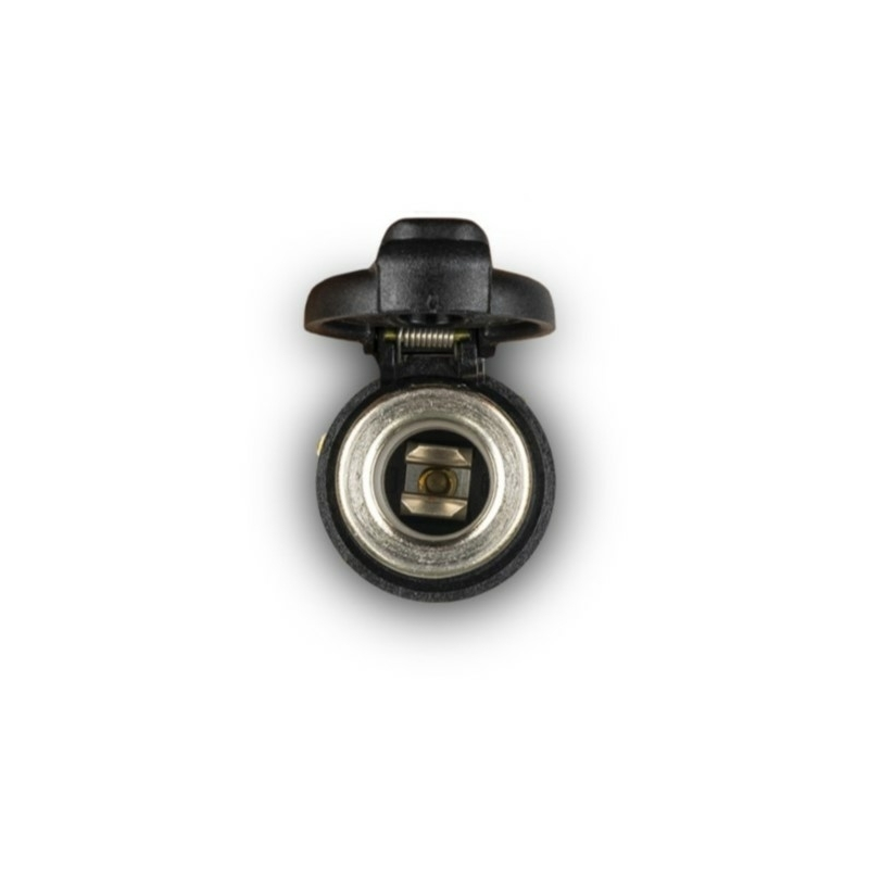 Presa bipolare 12-24V in alluminio con coperchio