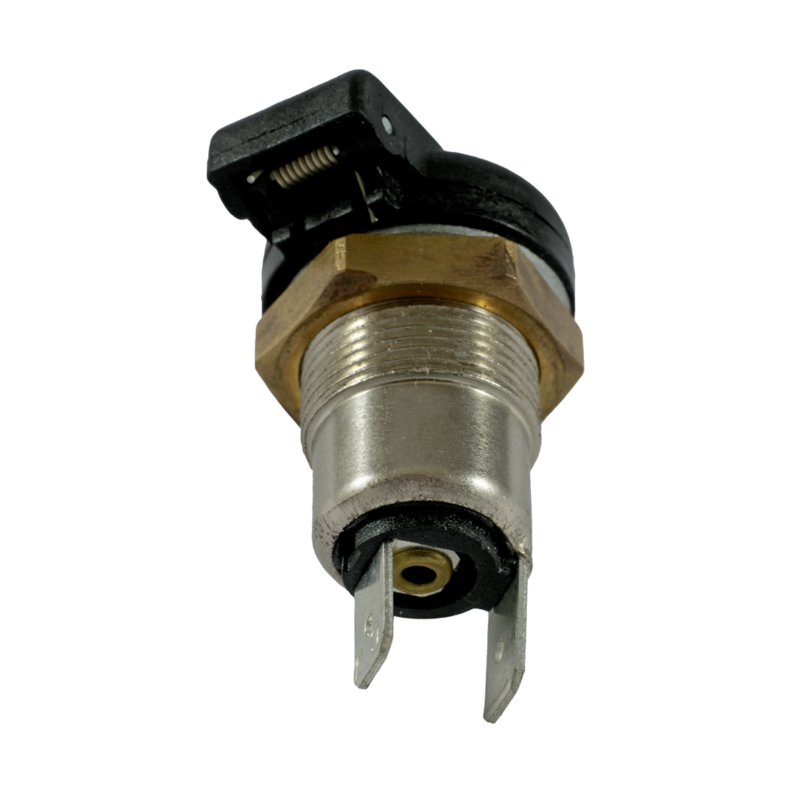 Presa bipolare 12-24V in alluminio con coperchio