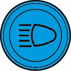 SPIA BLU LUCI ABBAGLIANTI