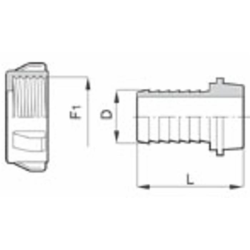 Rapporto portagomme dritto M52x3 Ø 40