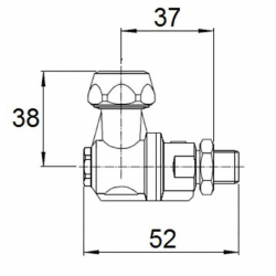 GETTO SINGOLO M74 G 1/4" M, GHIERA Ø 18