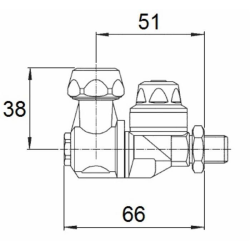 GETTO SINGOLO CON ANTIGOCCIA M76 G 1/4" M, GHIERA Ø 18