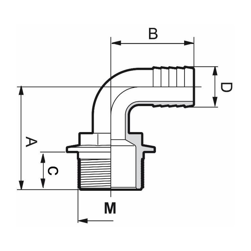 RACC.PORTAG.C/FIL.MASCHIO D.25
