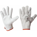GUANTO IN PELLE FIORE ORLATO, CON POLSO ELASTICIZZATO TG L (9)