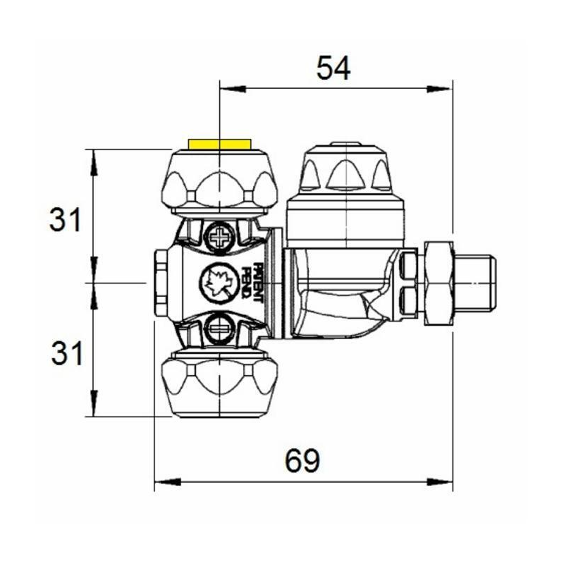 GETTO M65 CON ANTIGOCCIA CON 1 KIT UGELLI CERAMICA Ø 18 E 1 ATR 80°